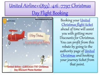 United Airline 1(855)416-7797 Phone Numbers Call the Best Christmas Deal