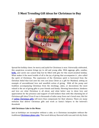 5 Most Trending Gift ideas for Christmas to Buy