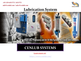 Advantages of Lubrication System