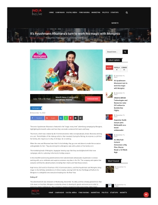 It’s Ayushmann Khurrana’s turn to work his magic with Monginis