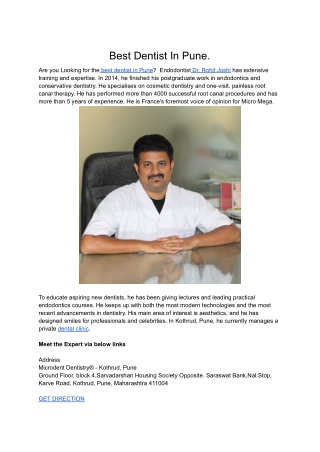 Best Dentist In Pune