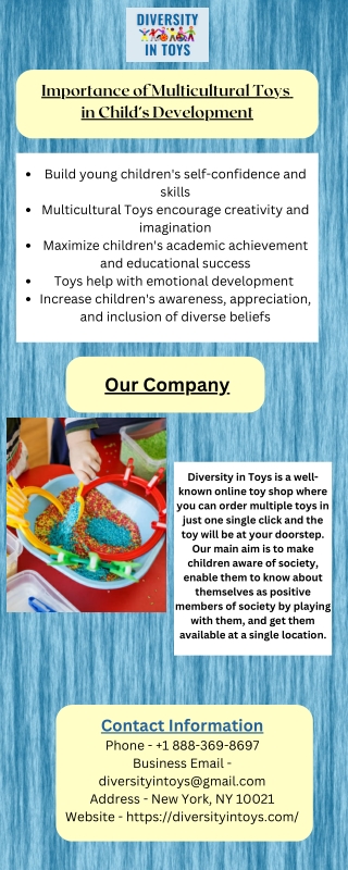 Importance of Multicultural Toys  in Child’s Development