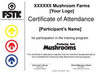 XXXXXX Mushroom Farms [Your Logo]