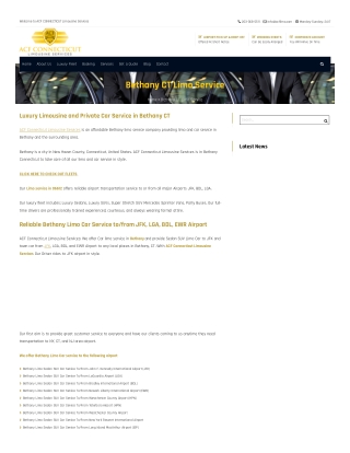 Bethany CT Limo Service