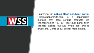 Nobles Floor Scrubber Parts   Floorscrubberparts.com