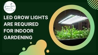 LED Grow Lights are Necessary For Indoor Gardening: