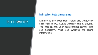 Hair Salon Near Me in Puchong, kota Damansara