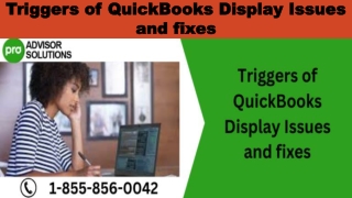 Triggers of QuickBooks Display Issues and fixes