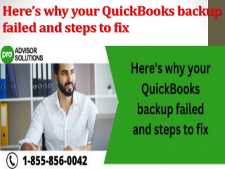 Here’s why your QuickBooks backup failed and steps to fix