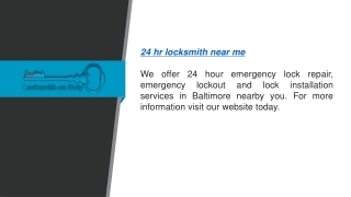 24 hr locksmith near me  Locksmithonduty