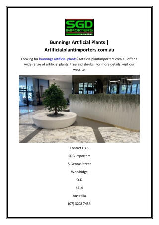 Bunnings Artificial Plants  Artificialplantimporters.com.au