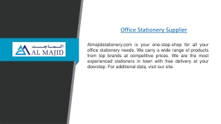 Office Stationery Supplier | Almajidstationery.com