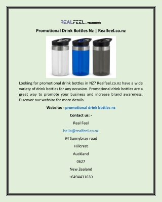 Promotional Drink Bottles Nz | Realfeel.co.nz