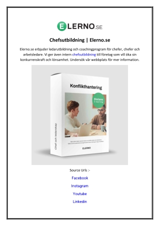 Chefsutbildning  Elerno.se