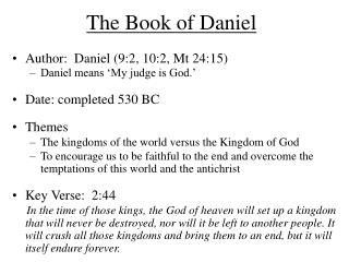 date of the book of daniel