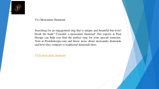 Vvs Moissanite Diamond  Peardedesign.com