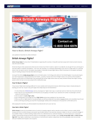 How to Book a British Airways Flight?