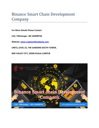 Binance Smart Chain Development Company
