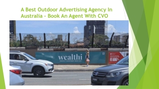 A Best Outdoor Advertising Agency In Australia – Book An Agent With CVO