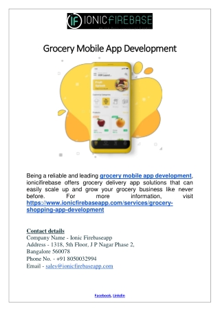 Grocery Mobile App Development