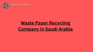 Waste paper Recycling