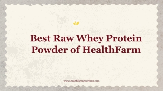 Raw Whey Protein of HealthFarm