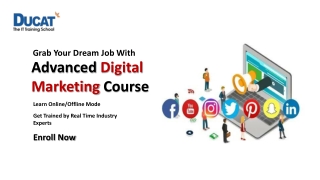 Grab Your Dream Job With Advanced Digital Marketing Course