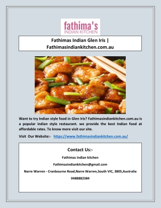 Fathimas Indian Glen Iris | Fathimasindiankitchen.com.au