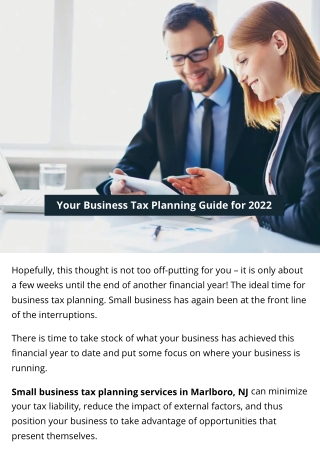 Your Business Tax Planning Guide for 2022