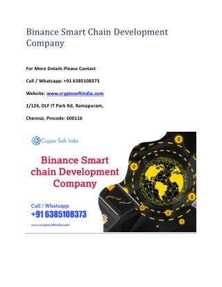 Binance Smart Chain Development Company