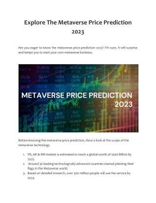 Metaverse 2023 Prediction That May Surprise You