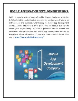 Mobile Application Development In India