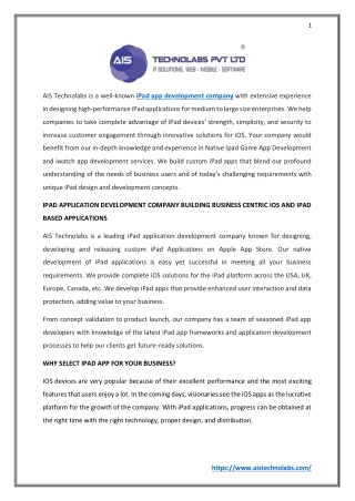 Innovative Ipad App Development Company Make Your Business Available On The Most Exciting Platforms