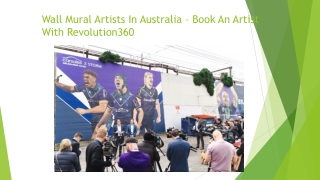 Wall Mural Artists In Australia – Book An Artist With Revolution360
