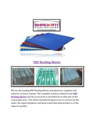 FRP Roofing Sheets