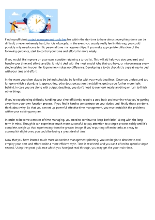 Seeking Information About Time Management Planning? You Must Read This Report!