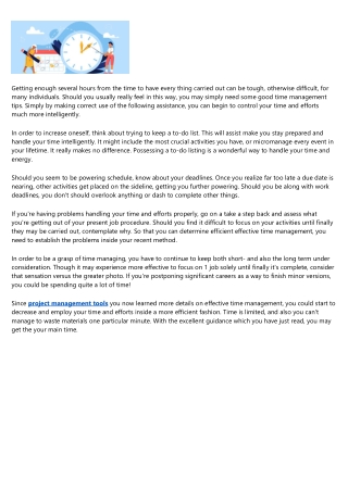 Trying to find Knowledge About Personal Time Management? You Need To Check This