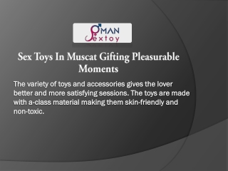 Sex Toys In Muscat Gifting Pleasurable Moments