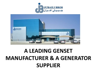 Top Generator Companies in UAE - Jubaili Bros