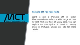 Porsche 911 for Rent Porto   Maxcartravel.com