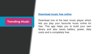 Download Music Free Online   Trending.fm