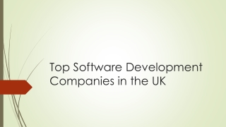 Top Software Development Companies in the UK