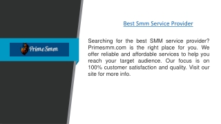 Best Smm Service Provider | Primesmm.com