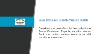 Sosua Dominican Republic Vacation Rentals  Casadecompai.com