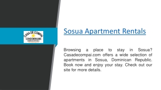 Sosua Apartment Rentals  Casadecompai.com