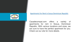 Apartments For Rent In Sosua Dominican Republic  Casadecompai.com