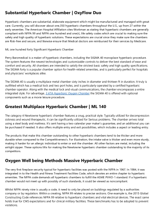 10 Meetups About largest hyperbaric chamber in the world You Should Attend
