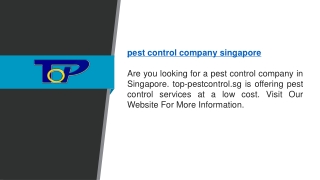 Find The Best Pest Control Company Singapore  Top-Pest Control