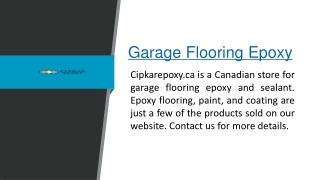 Garage Flooring Epoxy  Cipkarepoxy.ca