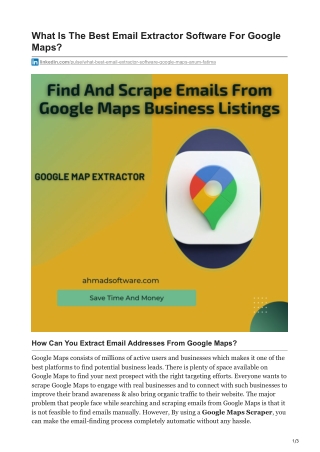 1What Is The Best Email Extractor Software For Google Maps